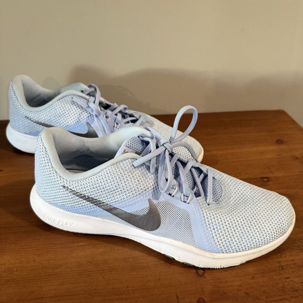 Nike Flex Trainer 8 Women's Size 11 Light Blue Grey Running Shoes TR8 924339-403